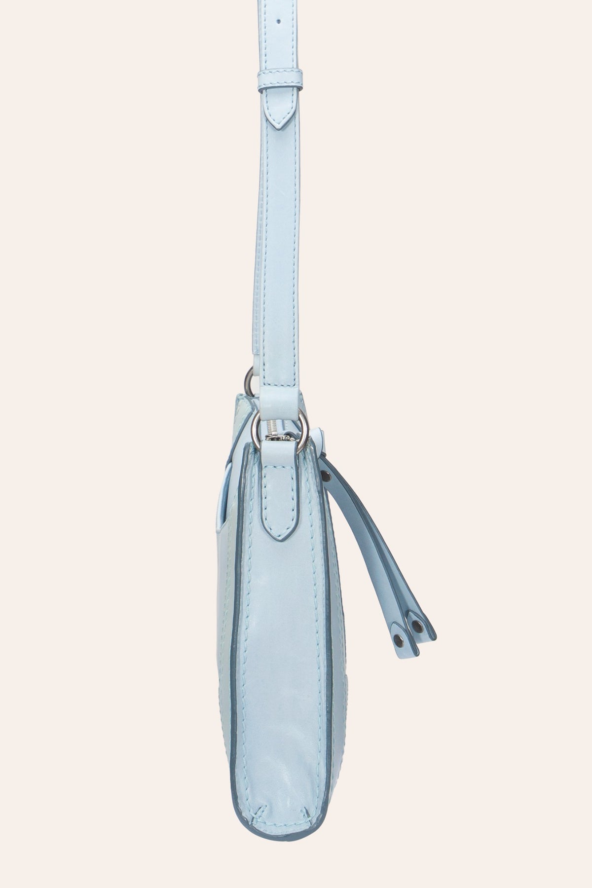 Women's Light Sky Melissa Zip Leather Crossbody