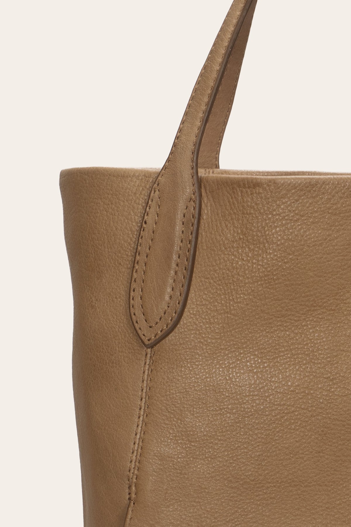 Women's Beige Campus Leather Tote