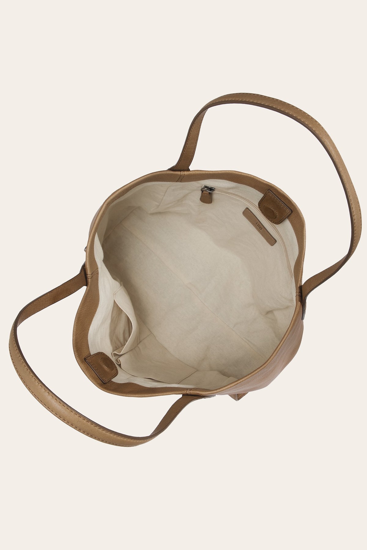 Women's Beige Campus Leather Tote
