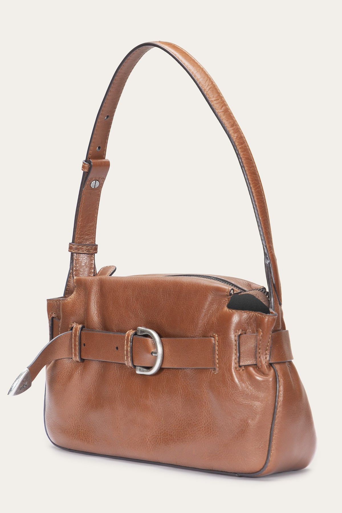 Women's Cognac Heather Leather Shoulder Bag