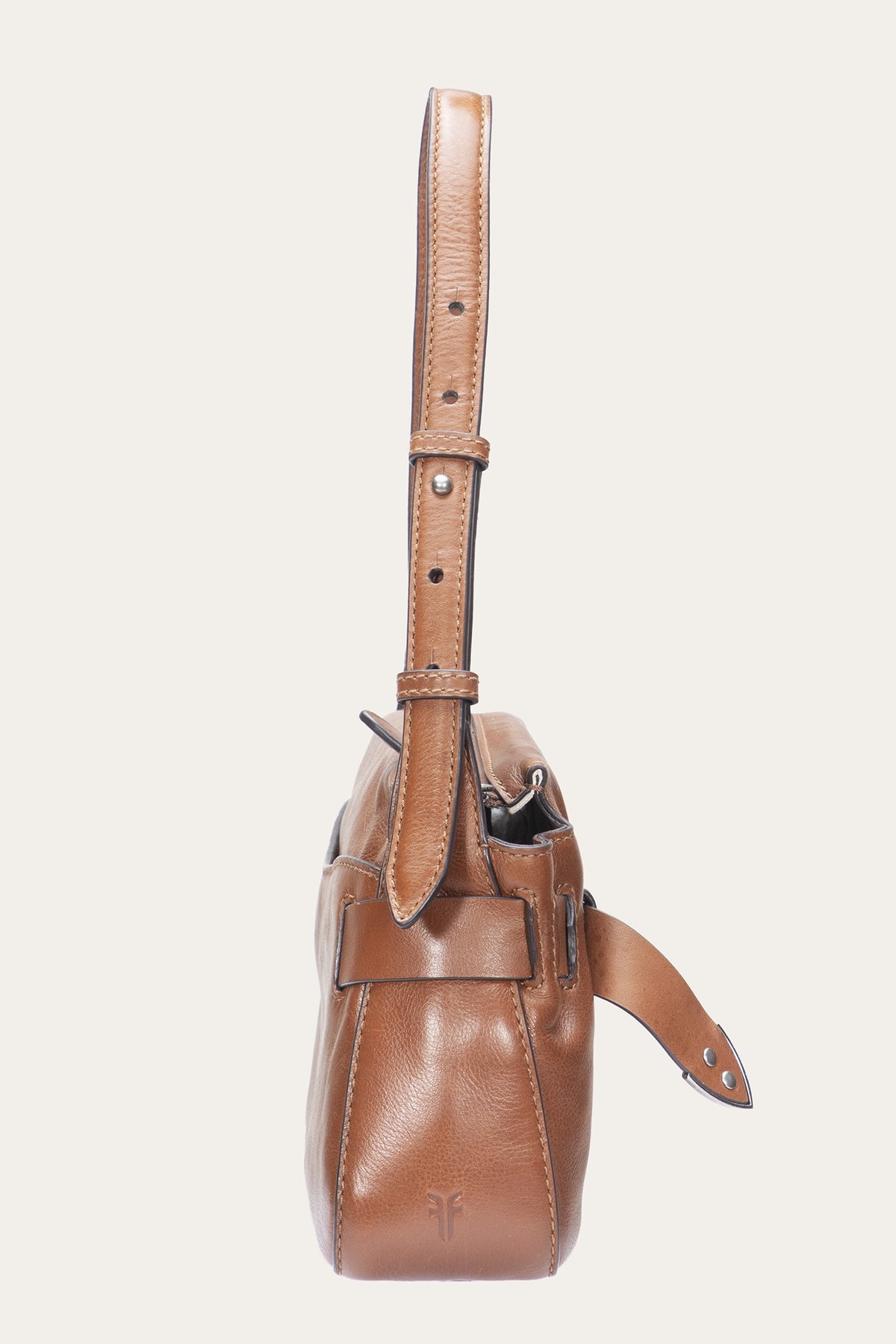 Women's Cognac Heather Leather Shoulder Bag