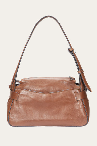 Women's Cognac Heather Leather Shoulder Bag