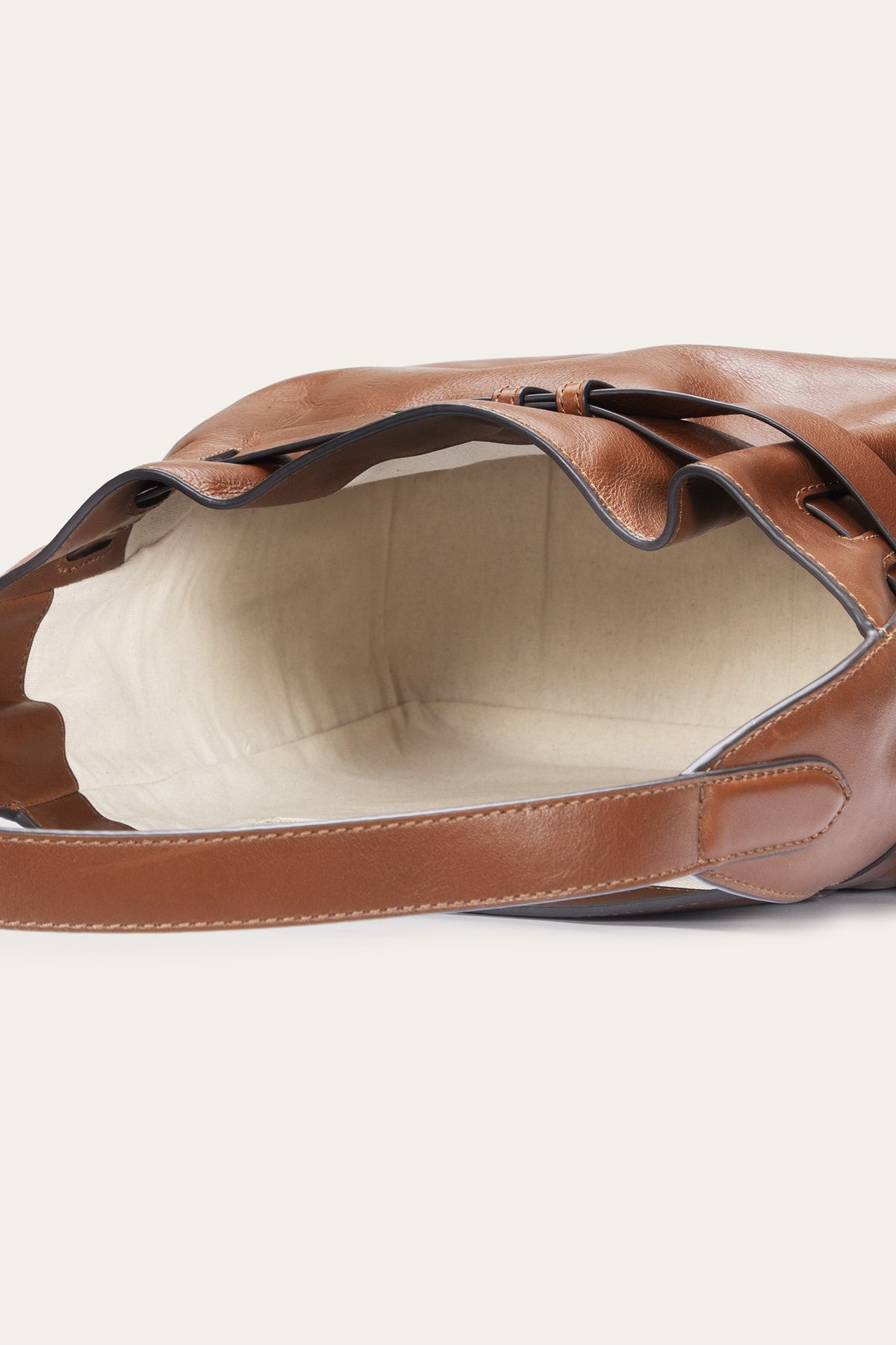 Women's Cognac Heather Leather Hobo Bag