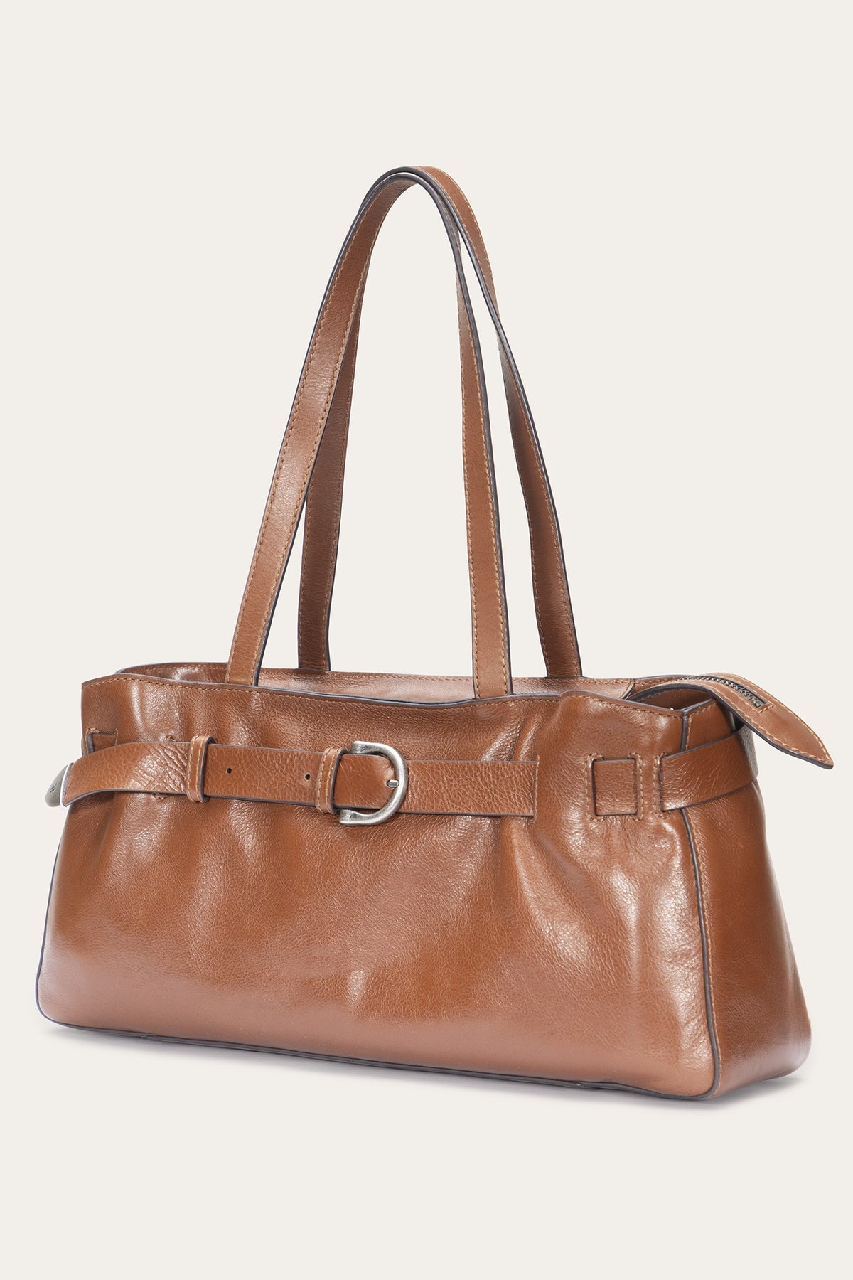 Women's Cognac Heather Leather Satchel