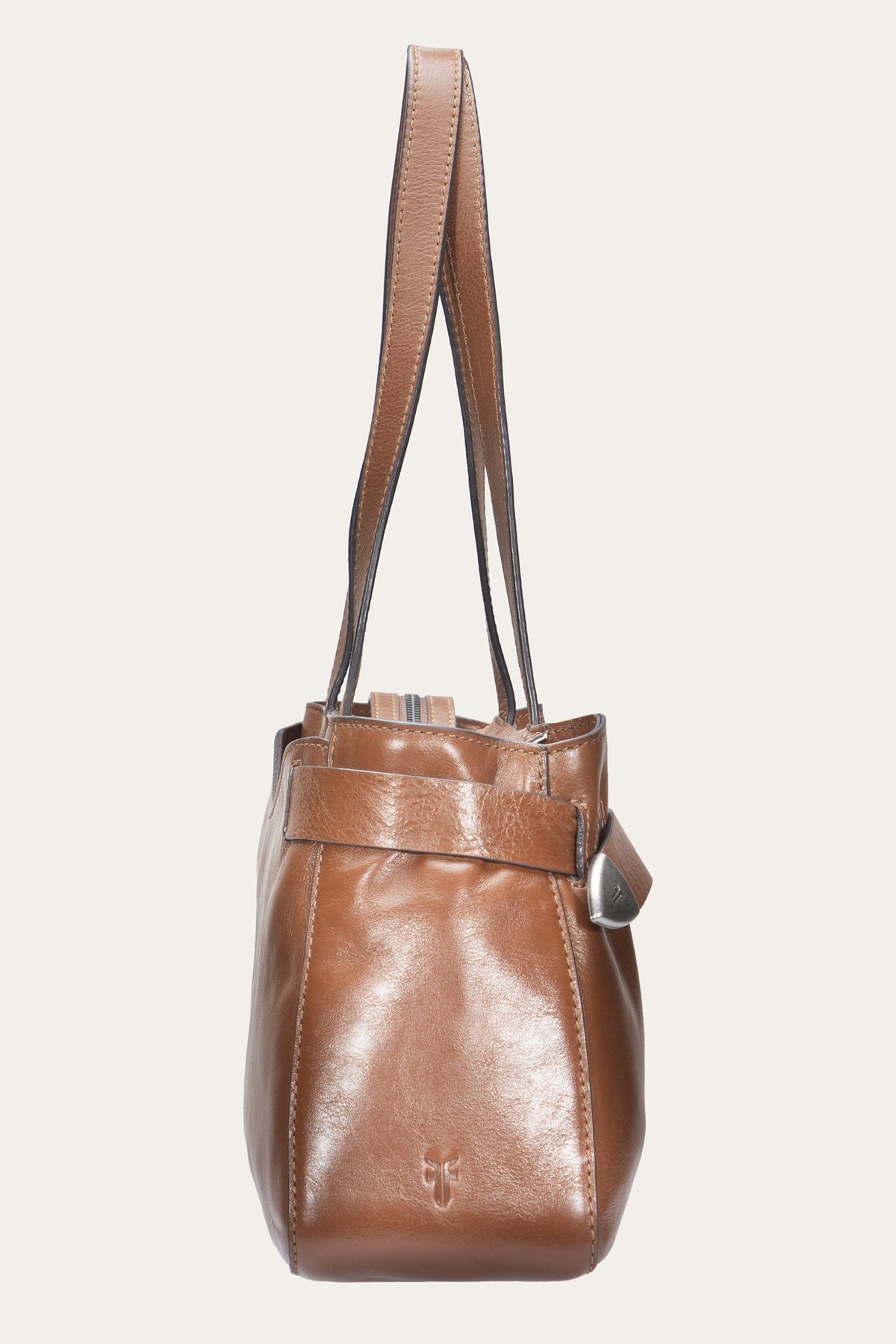 Women's Cognac Heather Leather Satchel