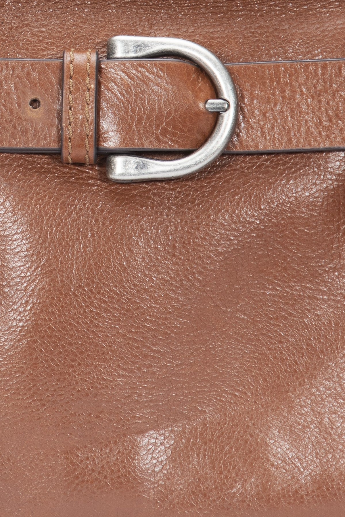 Women's Cognac Heather Leather Satchel