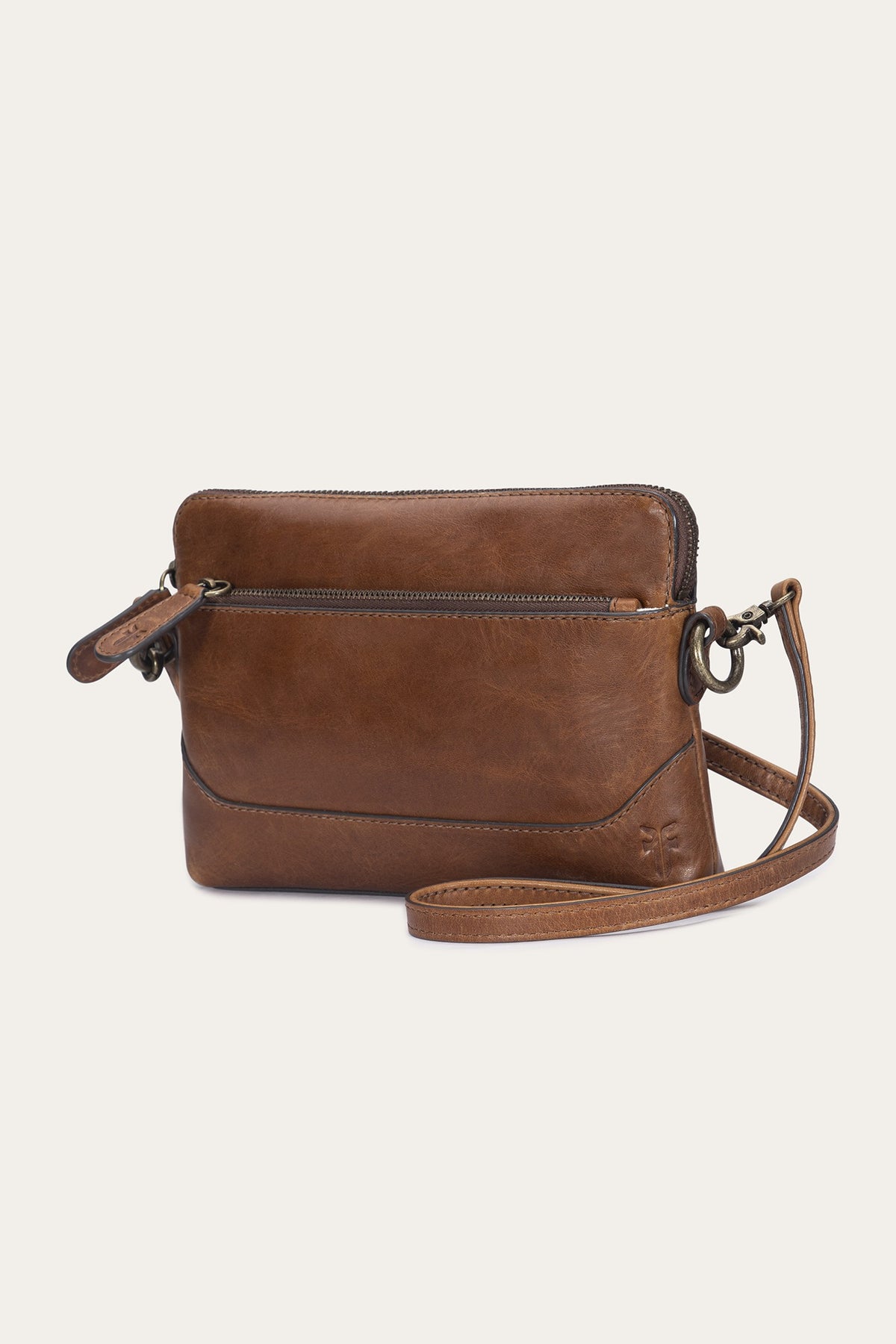 Melissa Cognac Crossbody Wristlet