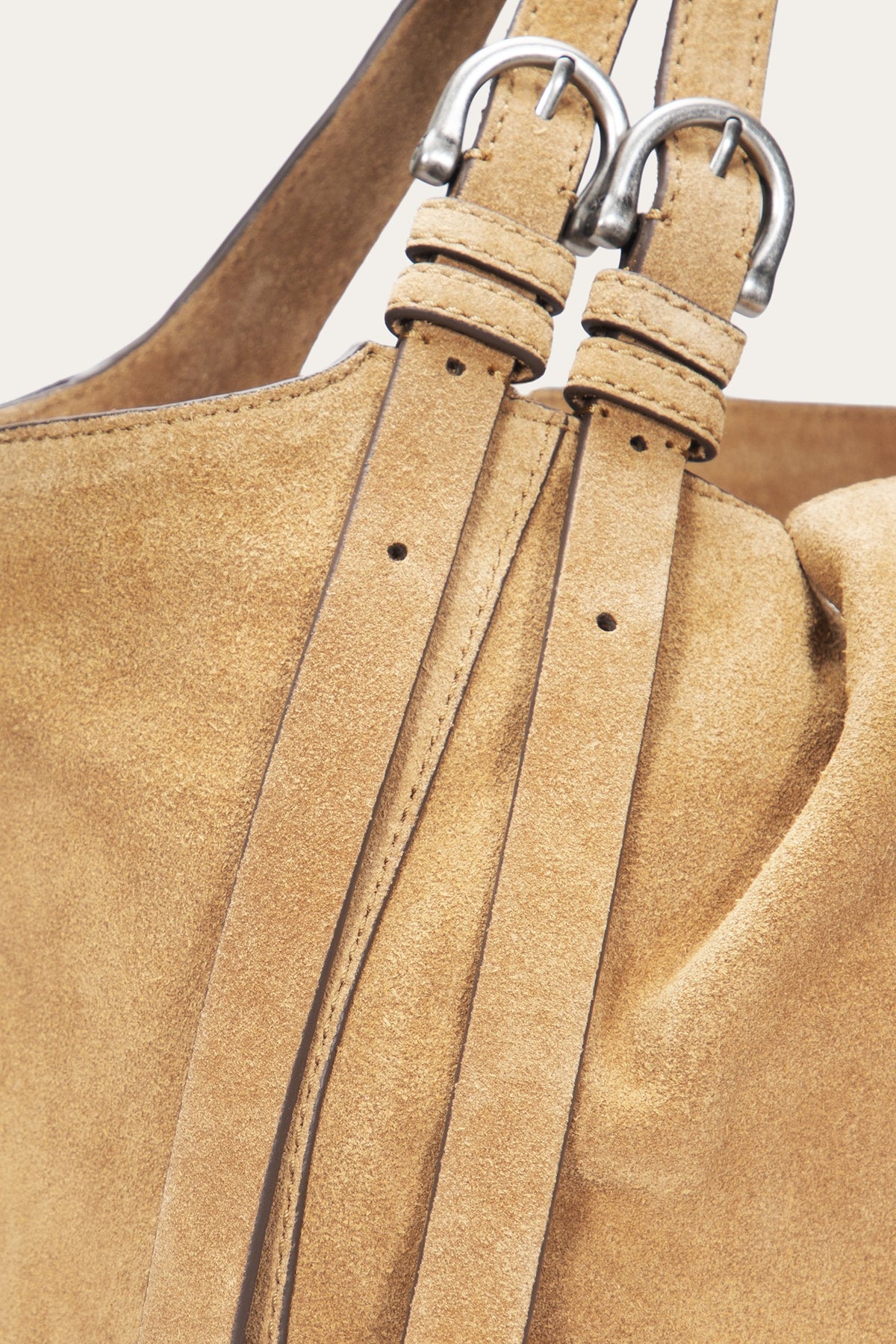 Women's Beige Heather Suede Tote
