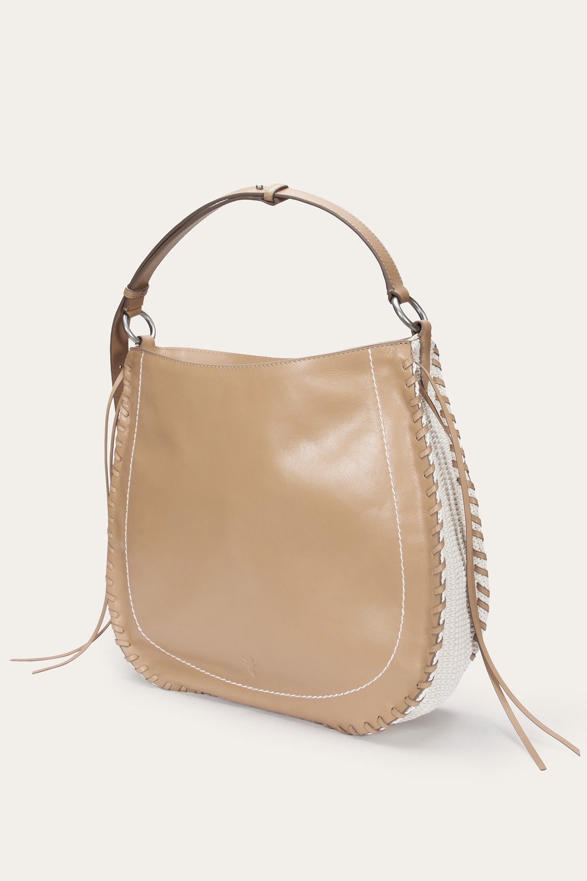 Women's Beige Hailey Leather Hobo Bag