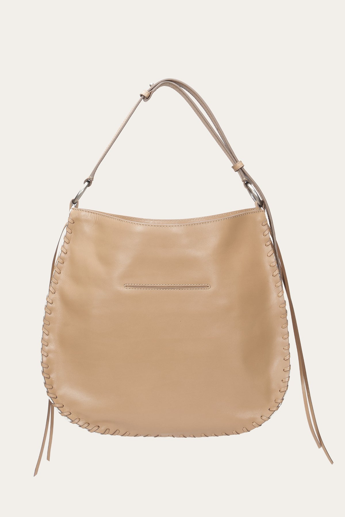Women's Beige Hailey Leather Hobo Bag