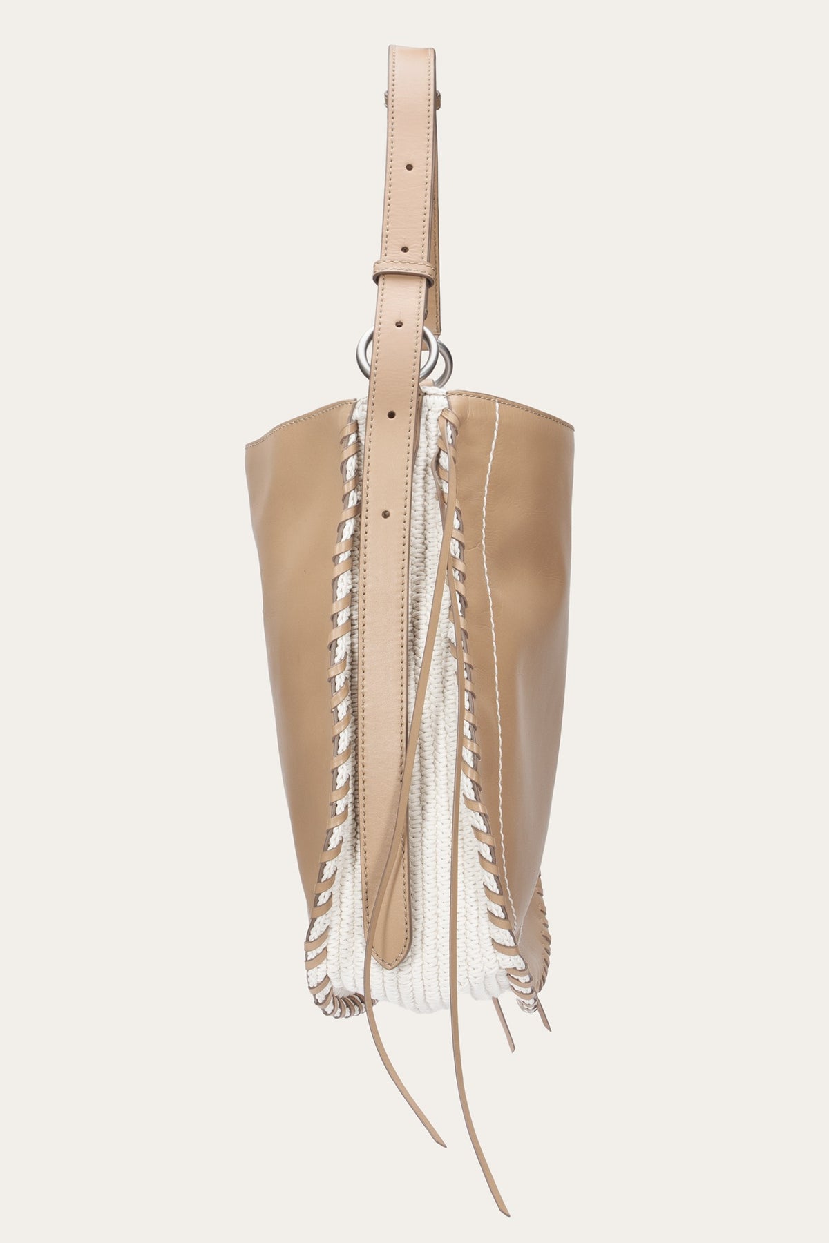 Women's Beige Hailey Leather Hobo Bag