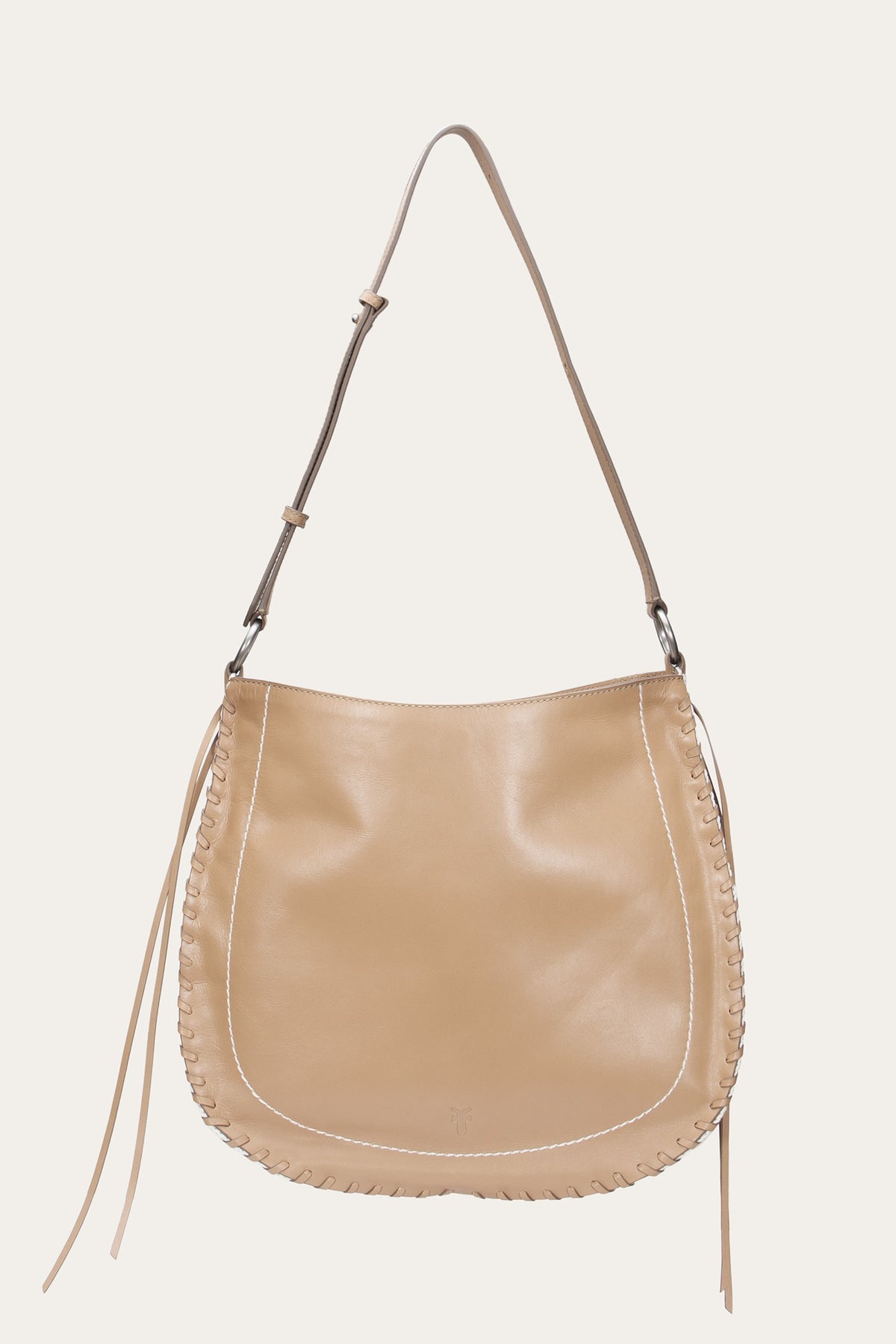 Women's Beige Hailey Leather Hobo Bag