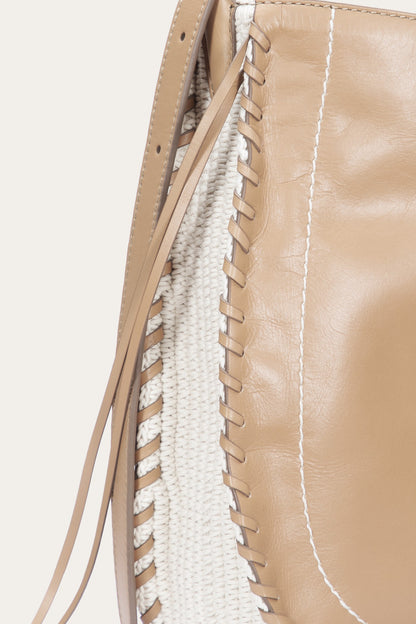 Women's Beige Hailey Leather Hobo Bag