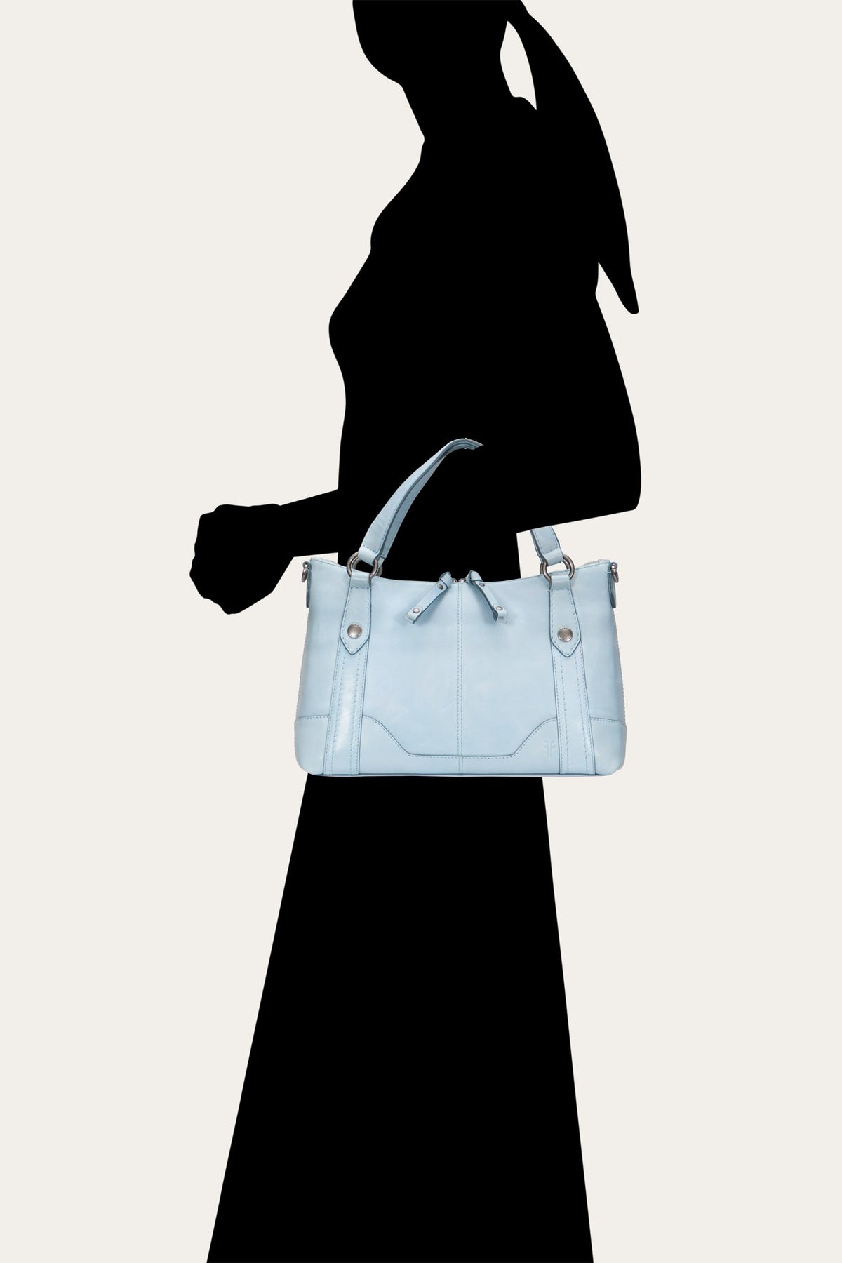 Women's Light Sky Melissa Medium Leather Satchel