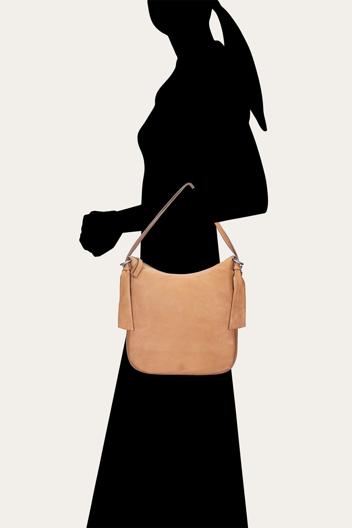 Women's Nora Backpack Hobo Bag (Beige)