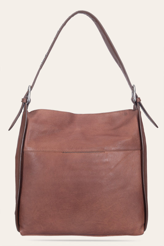 Women's Cognac Carla Studded Hobo Handbag