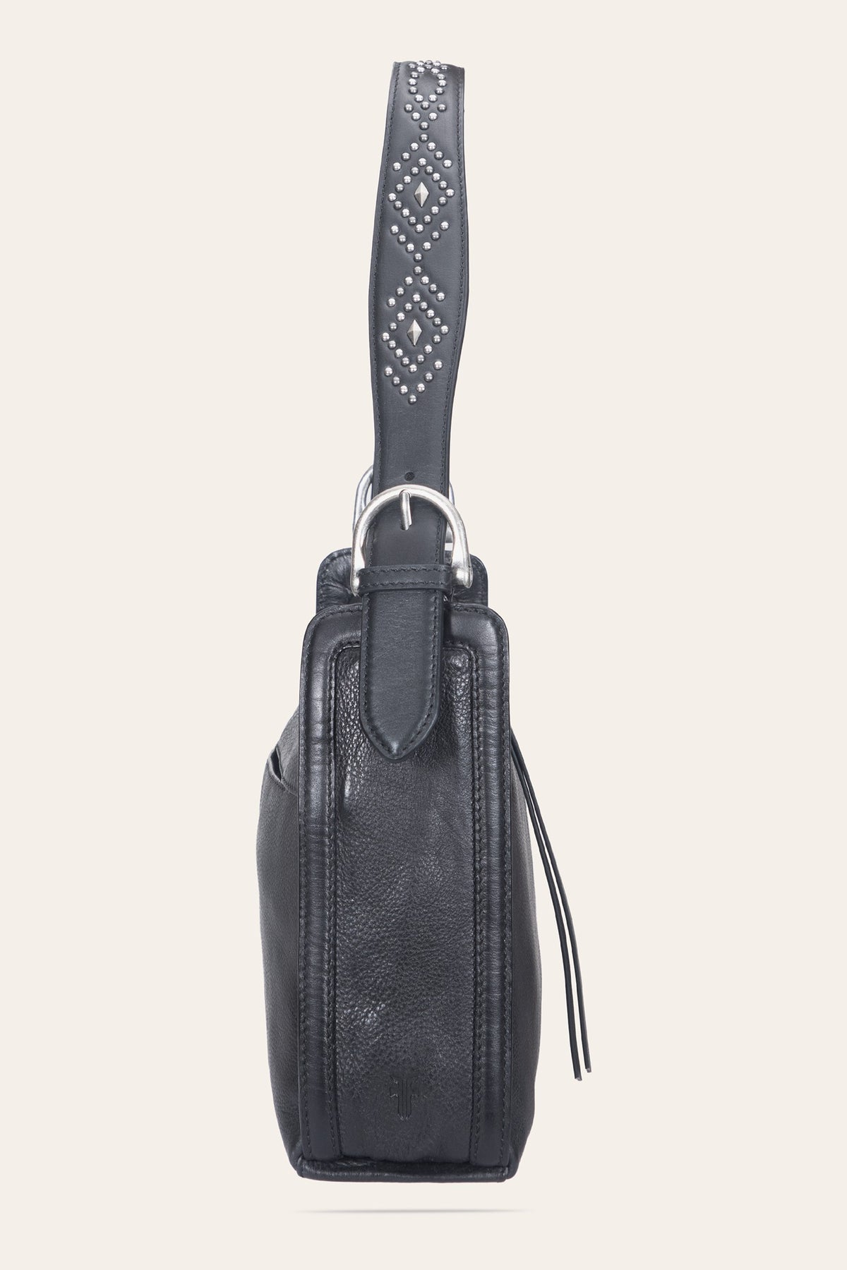 Women's Black Carla Studded Shoulder Bag