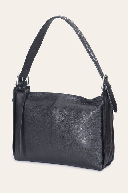 Women's Black Carla Studded Shoulder Bag