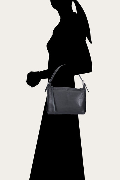 Women's Black Carla Studded Shoulder Bag