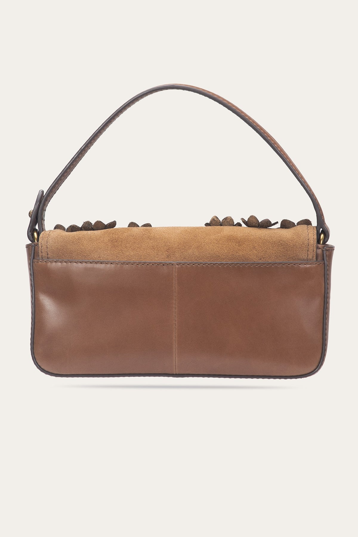 Cognac Melissa Floral Convertible Mini Flap