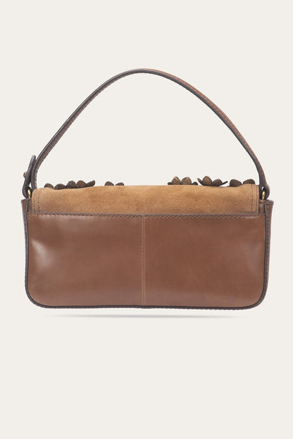 Cognac Melissa Floral Convertible Mini Flap