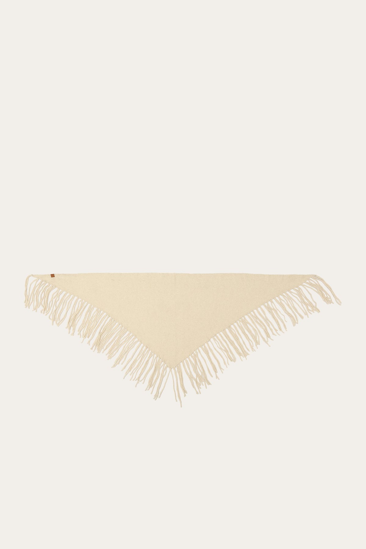 Birch Long Fringe Triangle Scarf