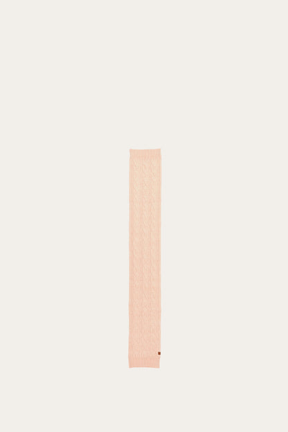 Rose Cloud Wide Cable Scarf