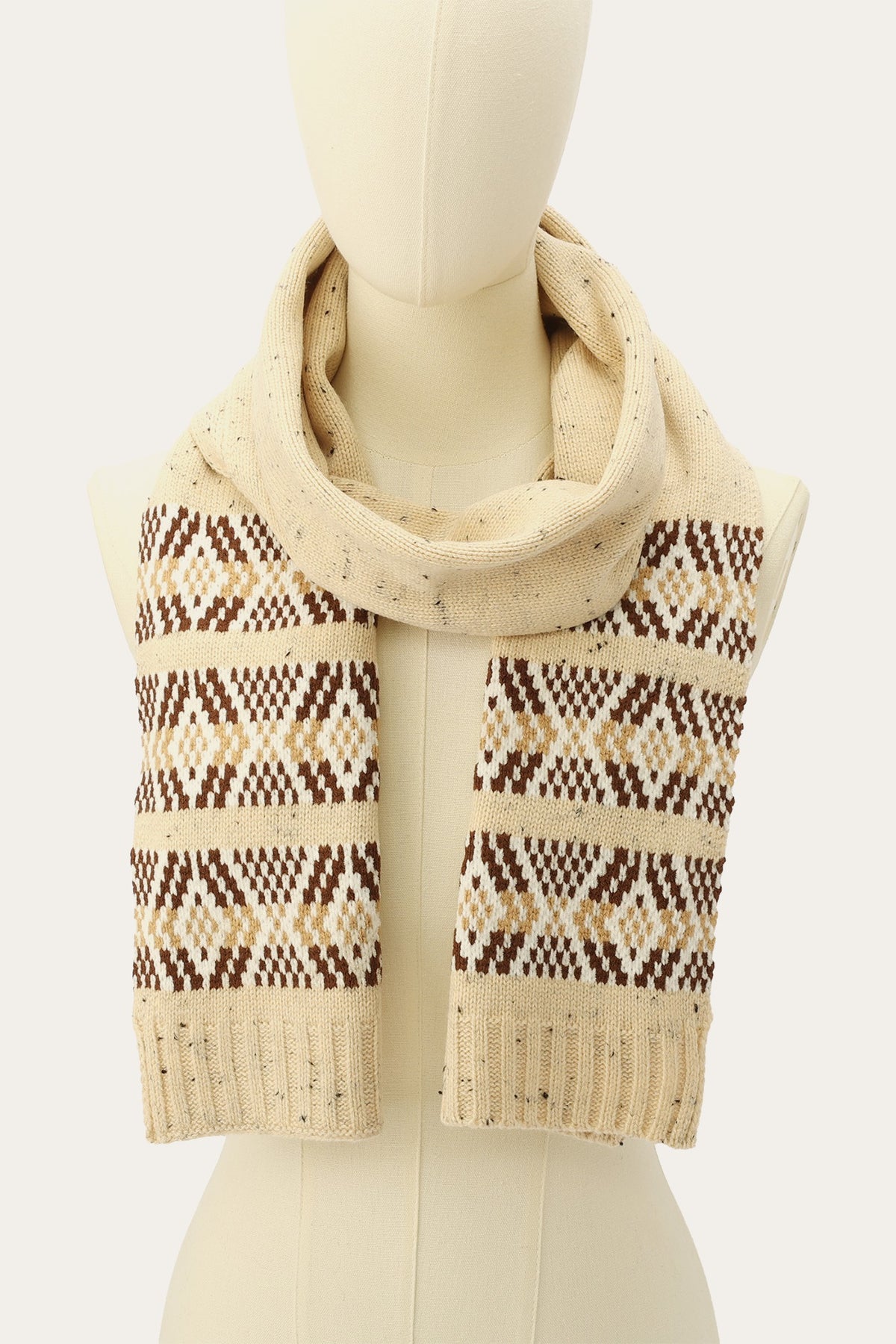 Birch Tweed Fair Isle Scarf