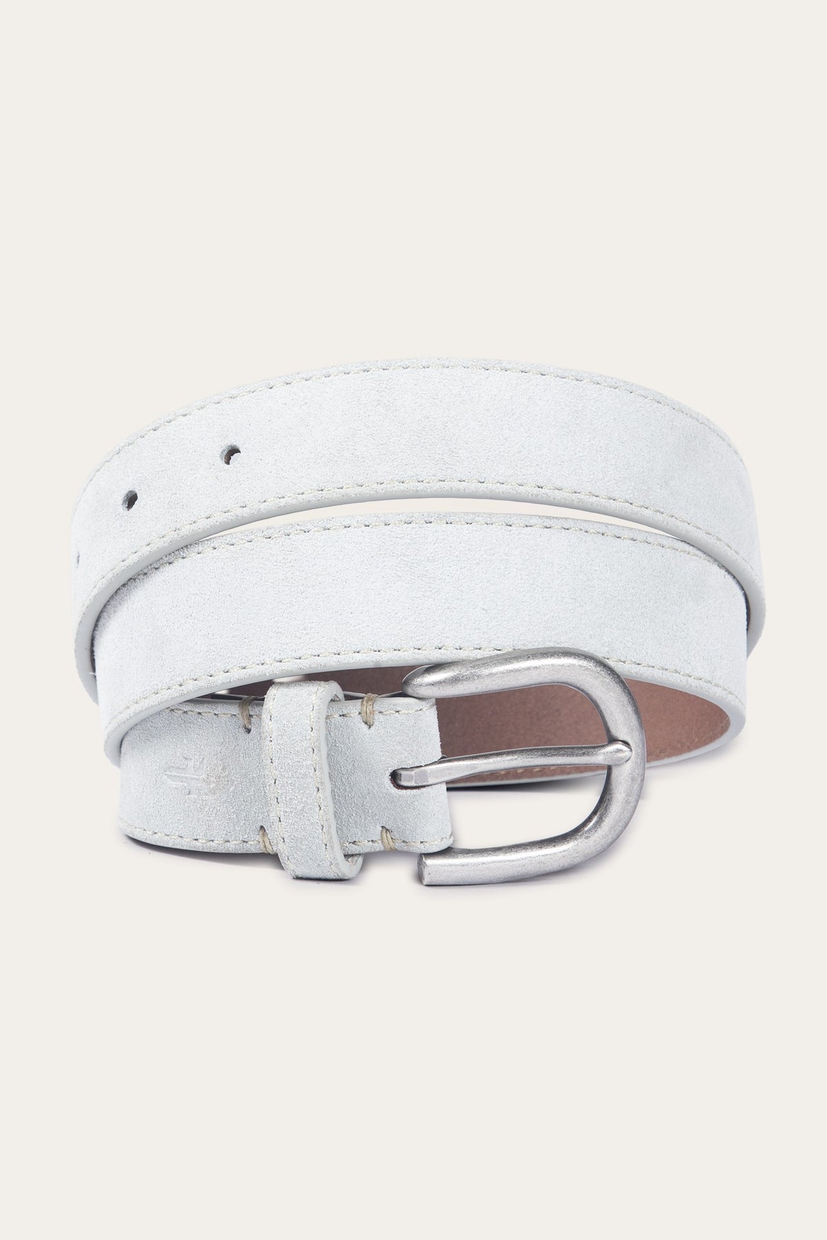 Women's Dusty Jade 30mm Suede Belt With Contrast Stitching