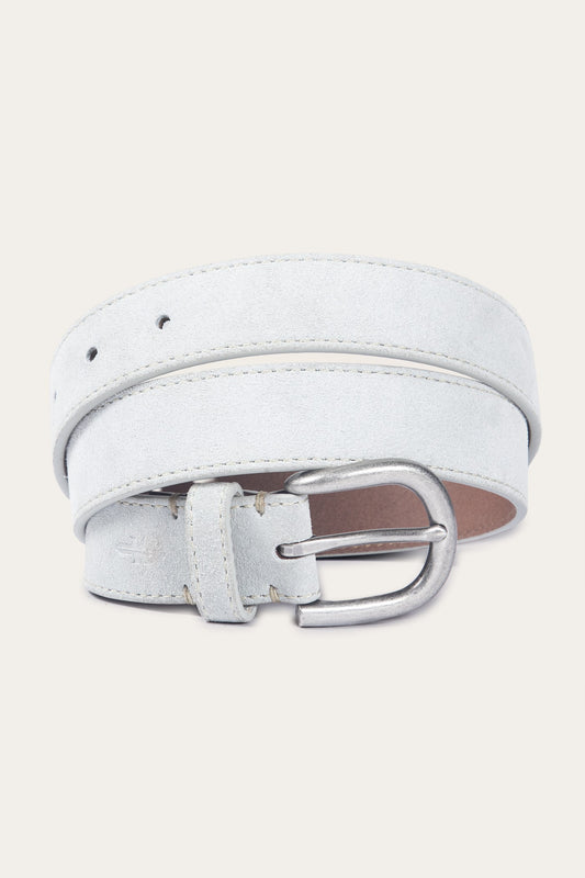 Women's Dusty Jade 30mm Suede Belt With Contrast Stitching