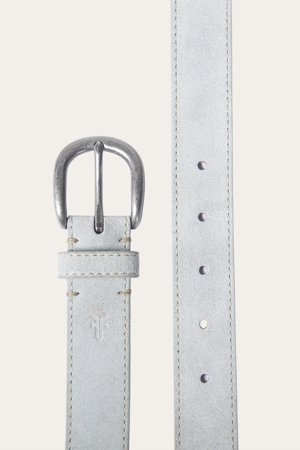 Women's Dusty Jade 30mm Suede Belt With Contrast Stitching