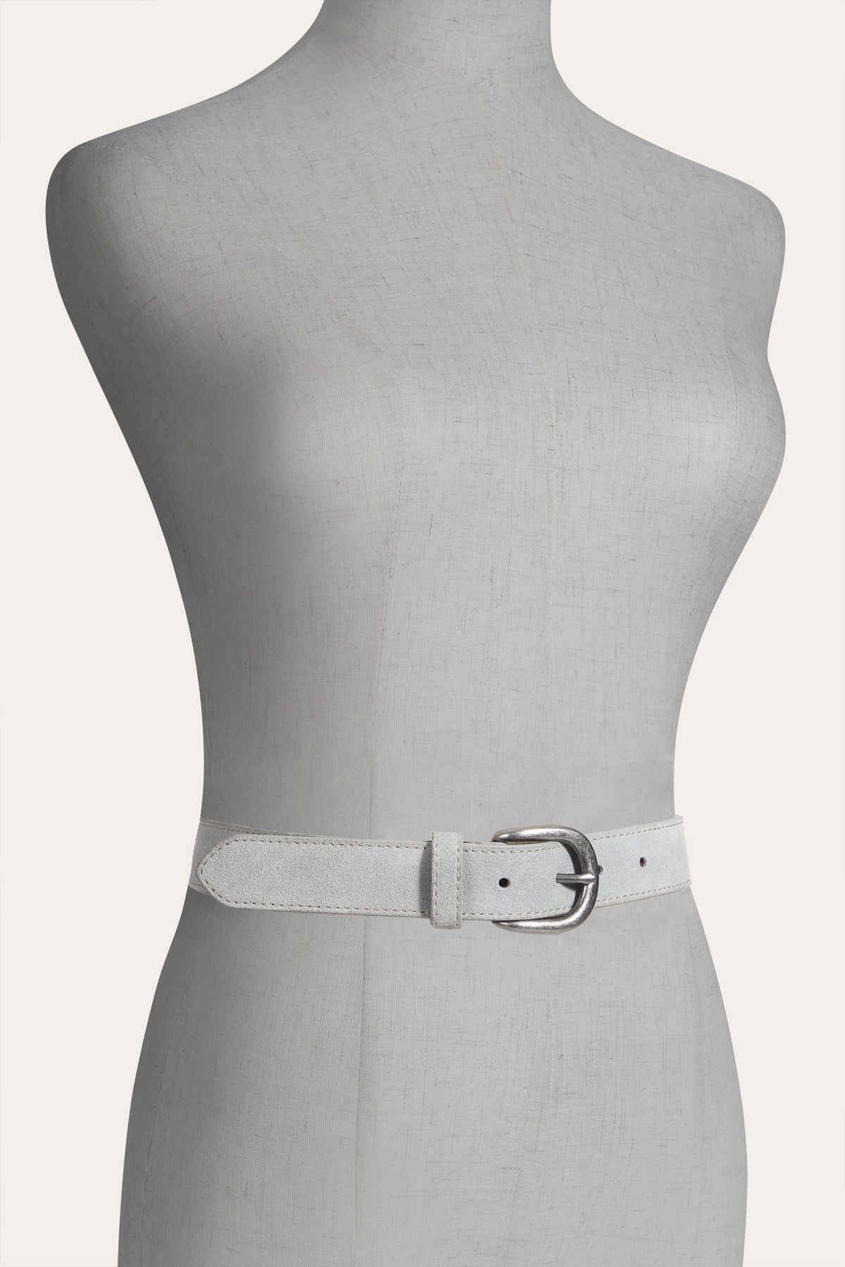 Women's Dusty Jade 30mm Suede Belt With Contrast Stitching
