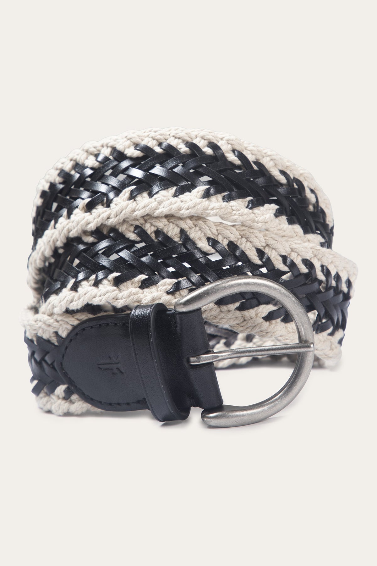 Women's Black 38mm Braided Cording Belt