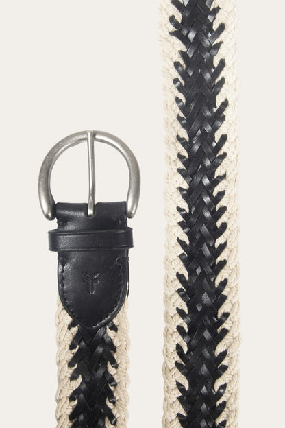 Women's Black 38mm Braided Cording Belt