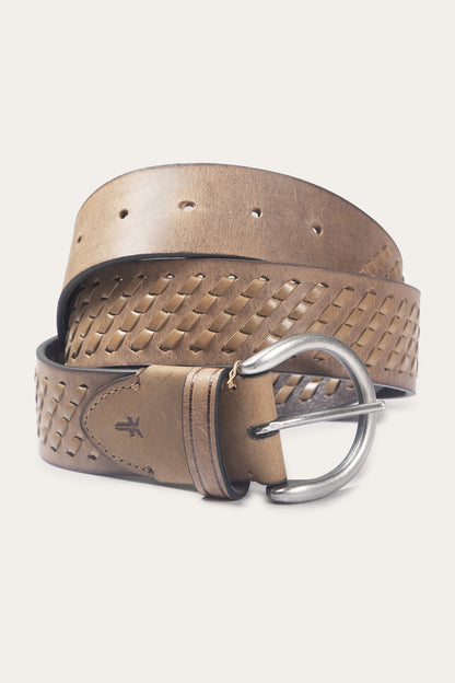 Women's Beige 38mm Woven Perf Belt