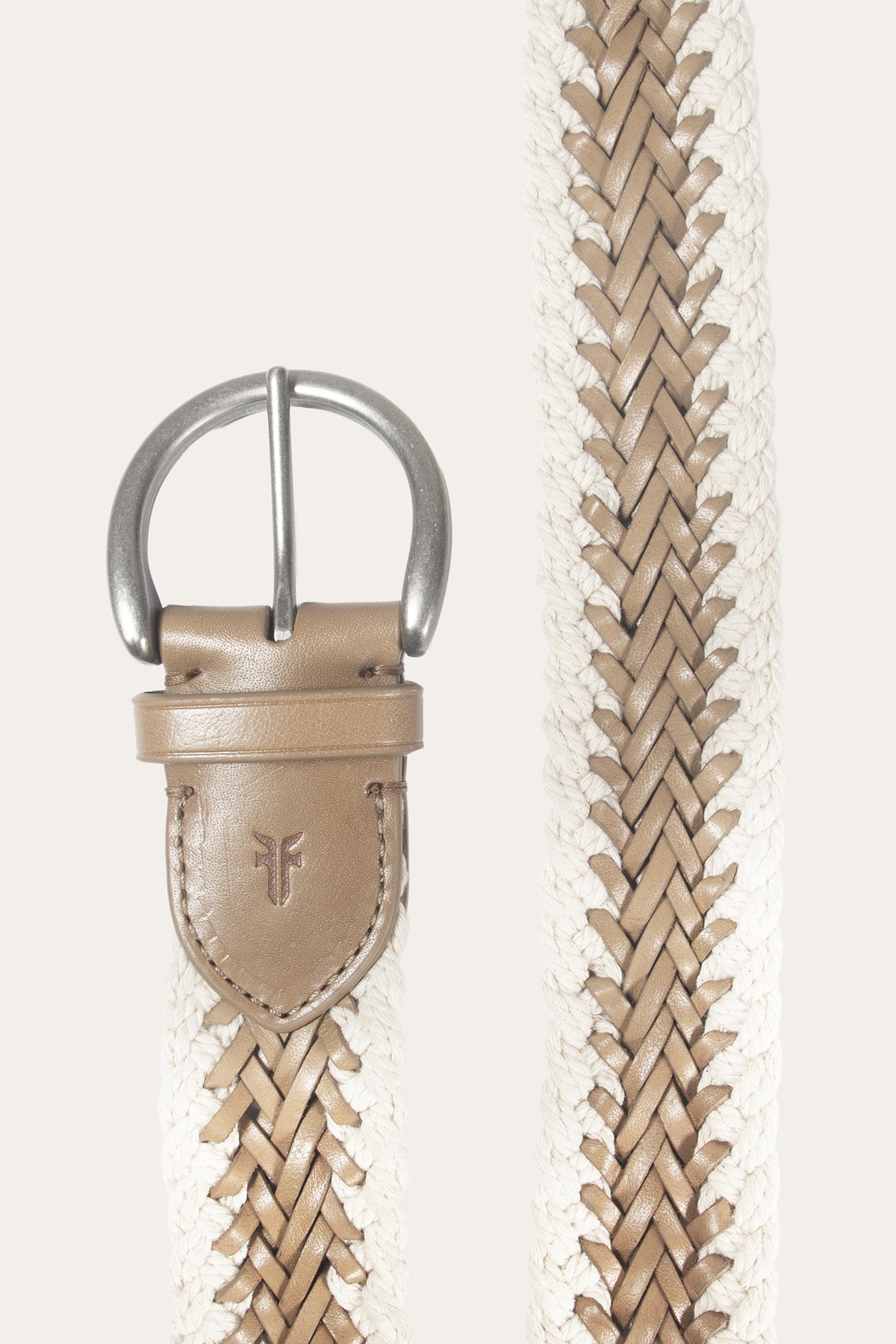 Women's Beige 38mm Braided Cording Belt