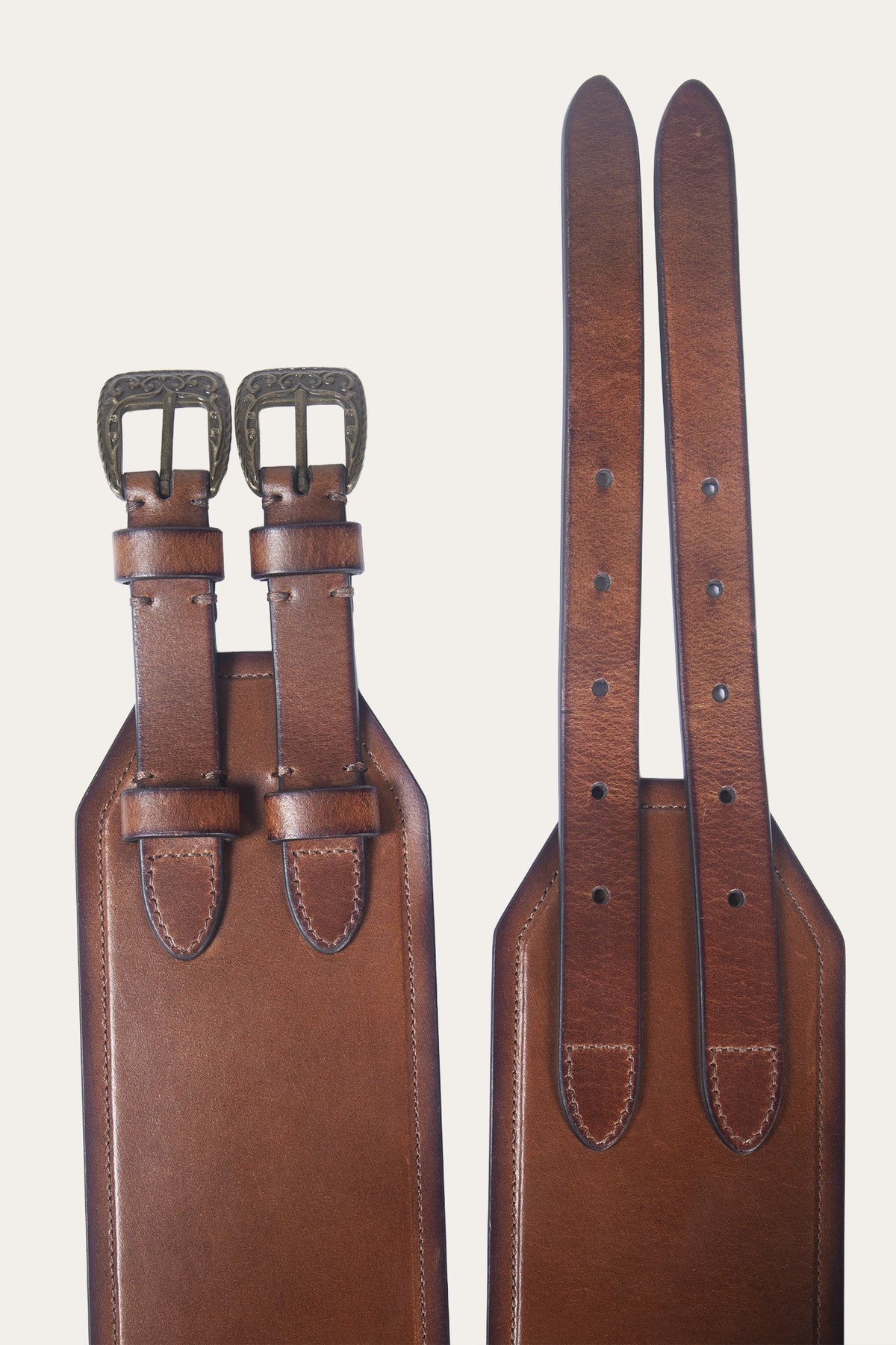 Women's Cognac 85mm Western Waist Belt