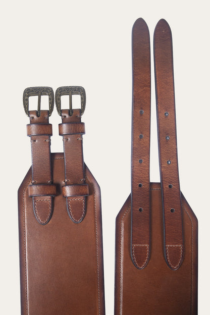 Women's Cognac 85mm Western Waist Belt