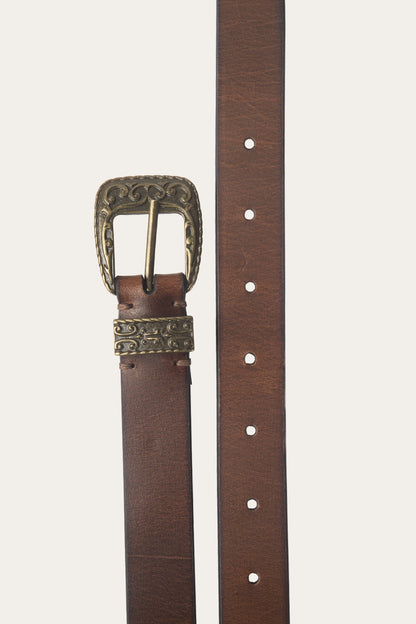 Women's Cognac 25mm Western Belt