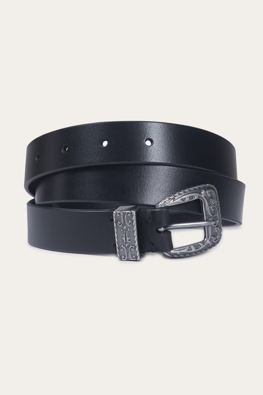 Women's Black 25mm Western Belt