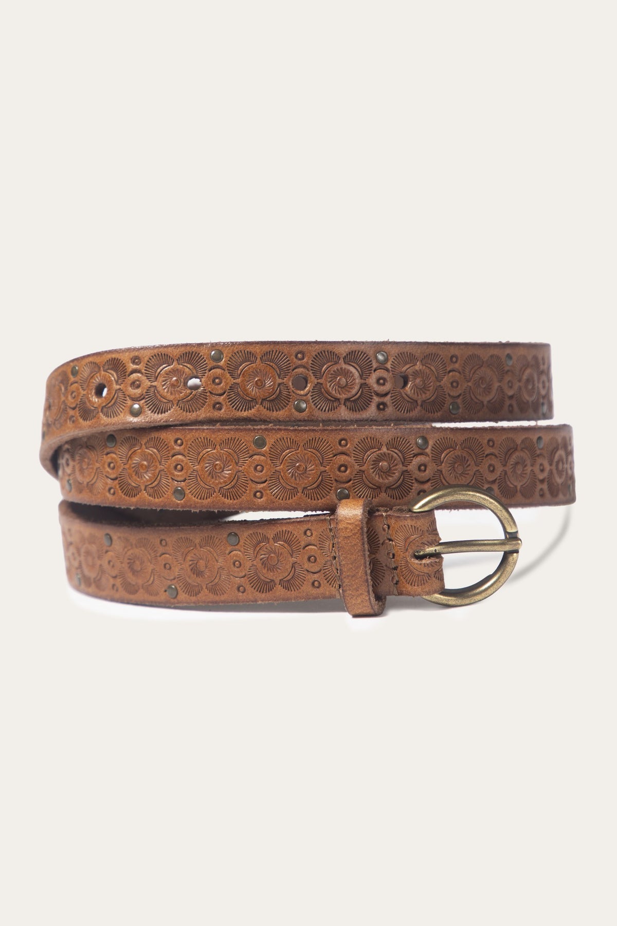 Light Whiskey 20mm Tooling & Stud Belt