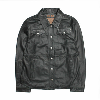 Women’s Black Obadiah Leather Shacket