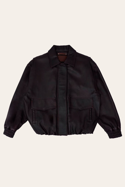 Black Cherry Harper Oversized Bomber