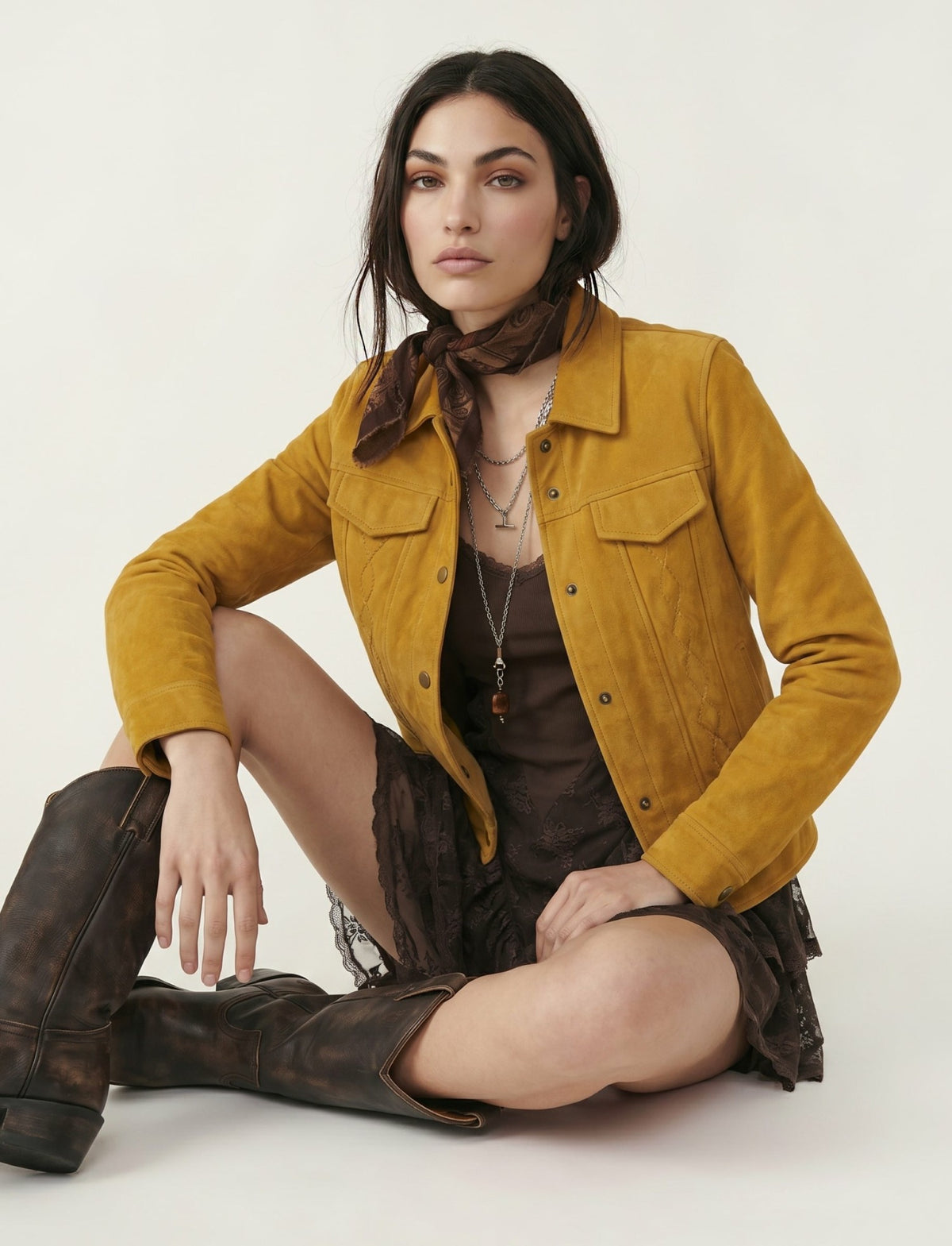 Women's Mustard Canyon Heritage Suede Jacket