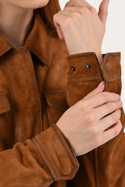 Light Brown Avett Overshirt Jacket