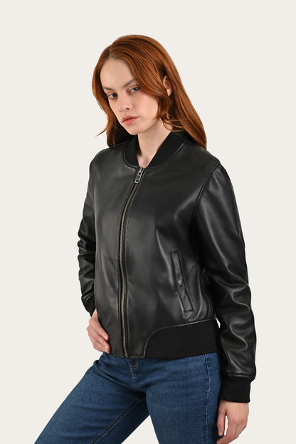 Black Bolton Bomber Jacket