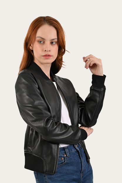 Black Bolton Bomber Jacket