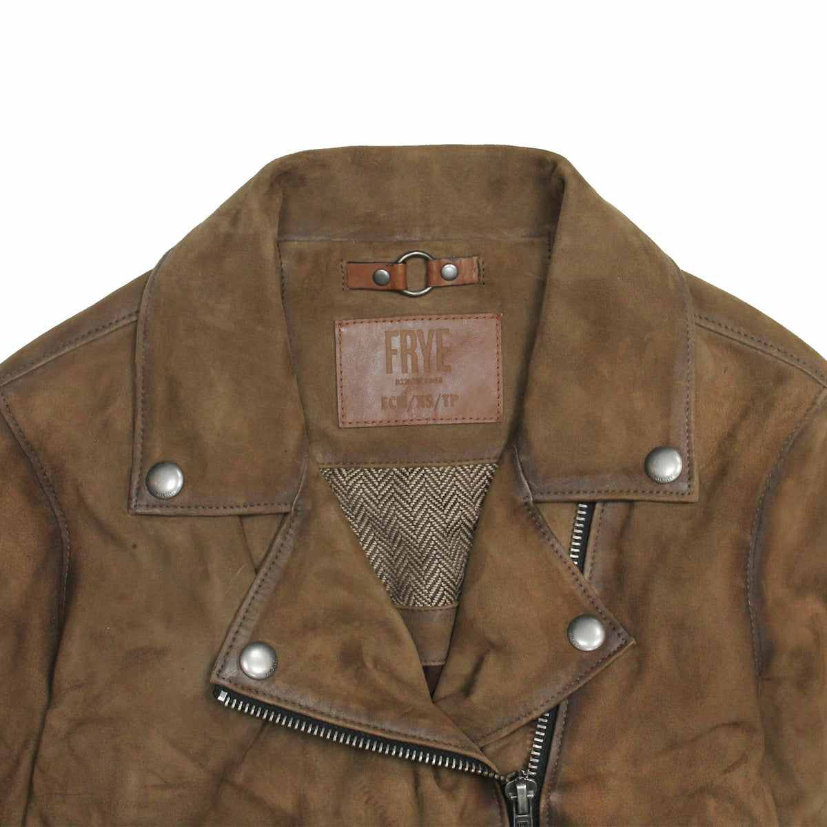 Women’s Dark Taupe Oakley Vintage Suede Biker Jacket