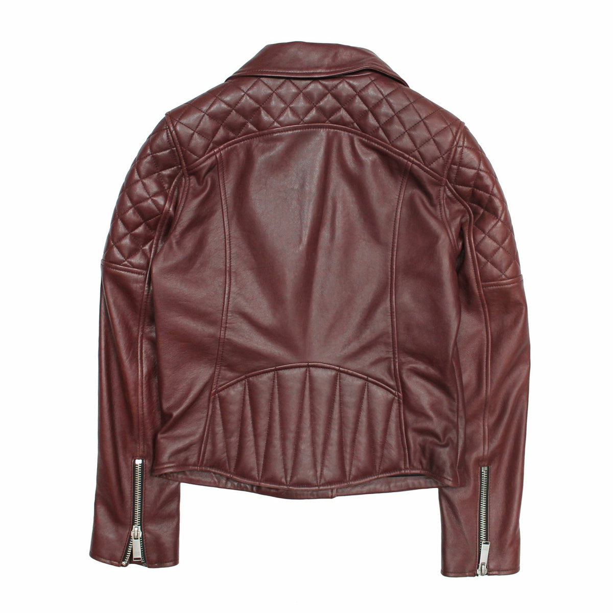 Women’s Oxblood Oklahoma Nappa Leather Biker Jacket