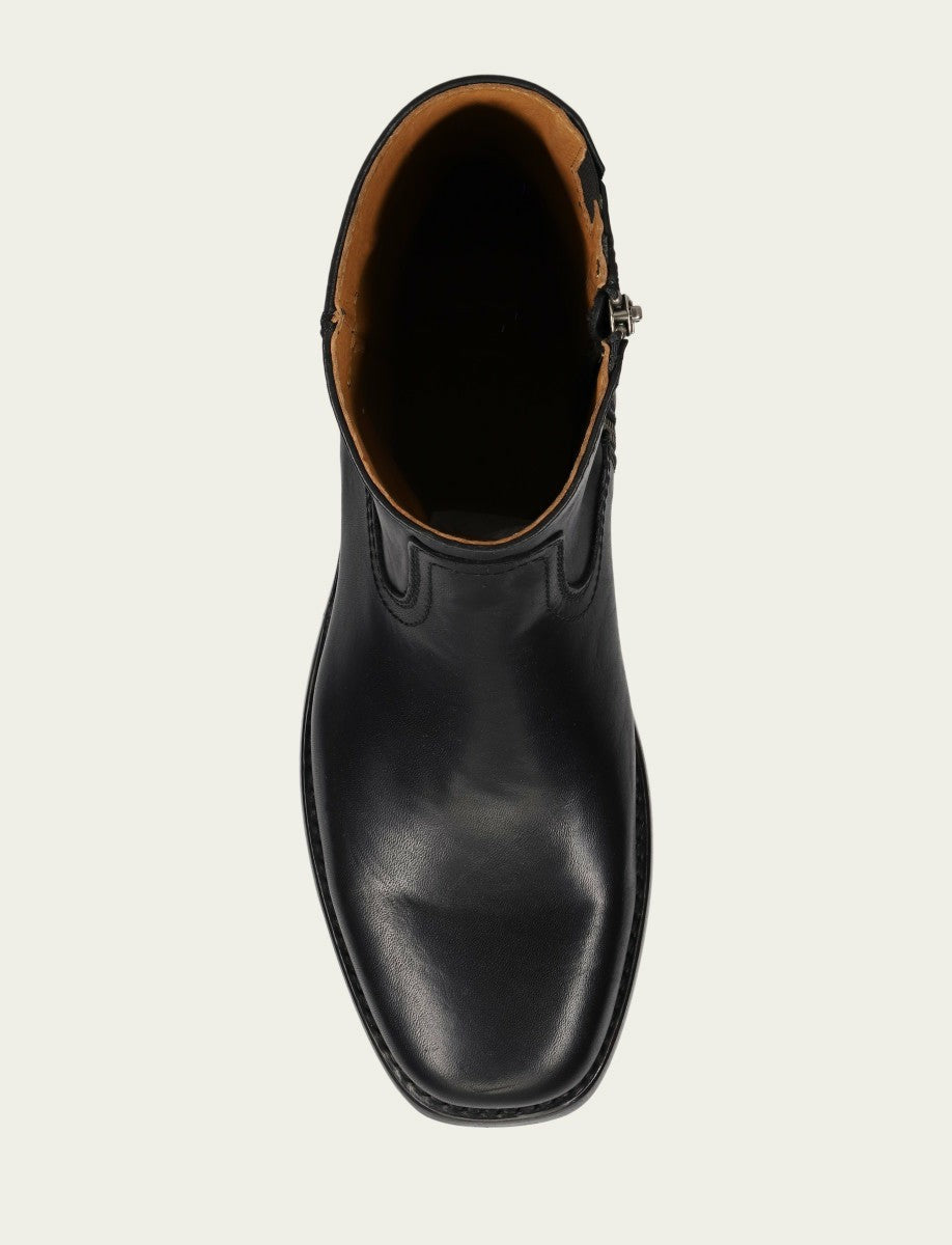 Men's Black Campus Inside Zip Boots